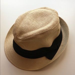 Paper Hat with Black Ribbon